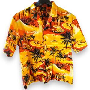 VTG Royal Creations Hawaiian Shirt Mens XXL Made in Hawaii Aloha Woodie Car Surf